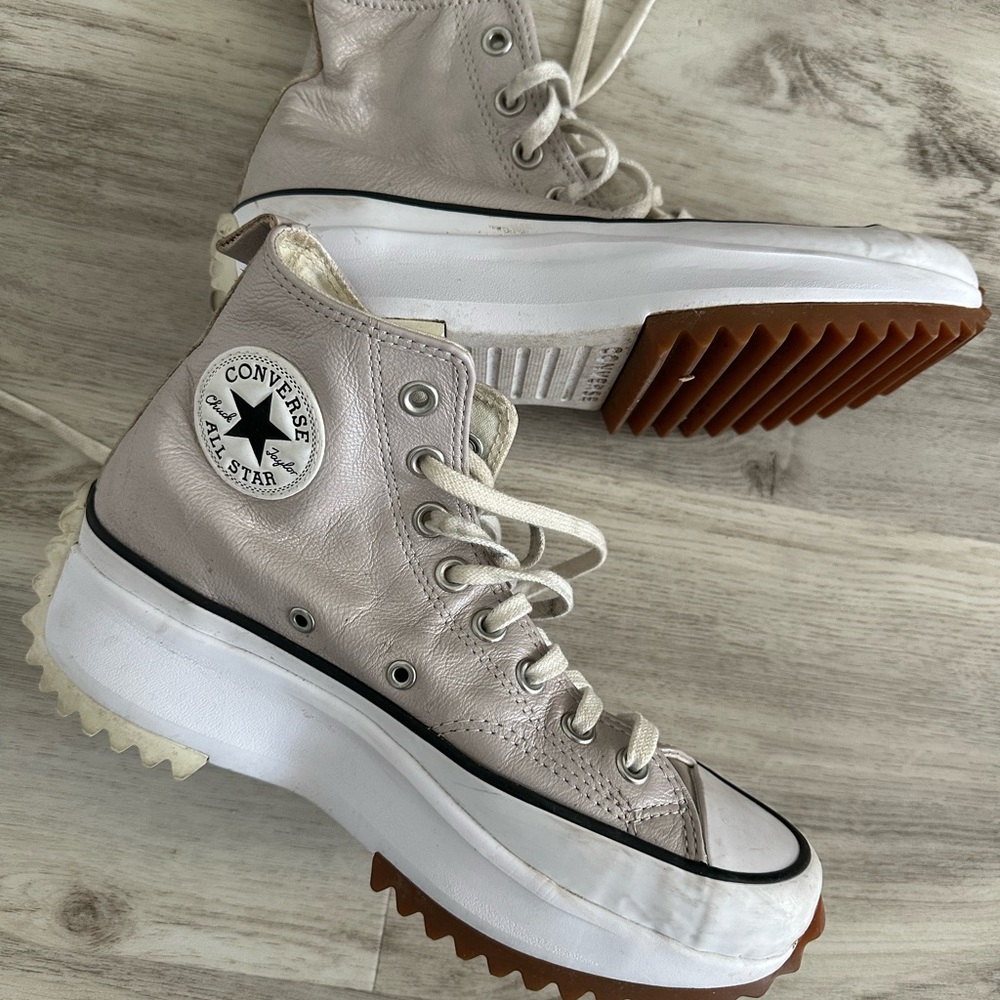 Converse Women's High-Top Sneakers - Cream LEATHER